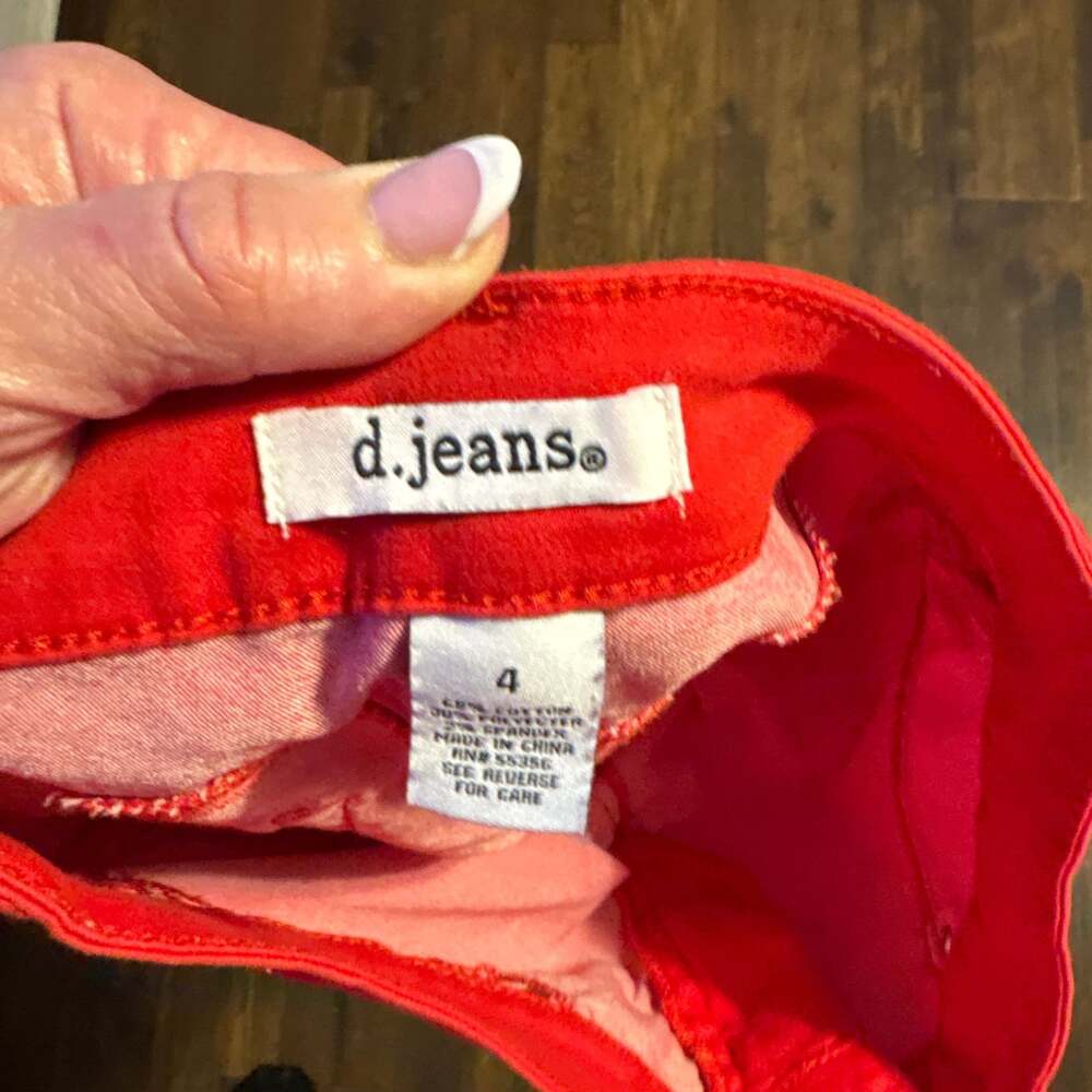 d. jeans Women's Vibrant Red Skinny Legging Jeans
